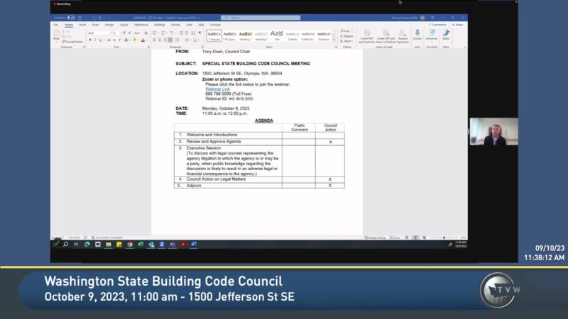 Washington State Building Code Council - TVW