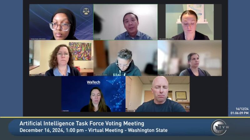 Artificial Intelligence Task Force Voting Meeting - TVW