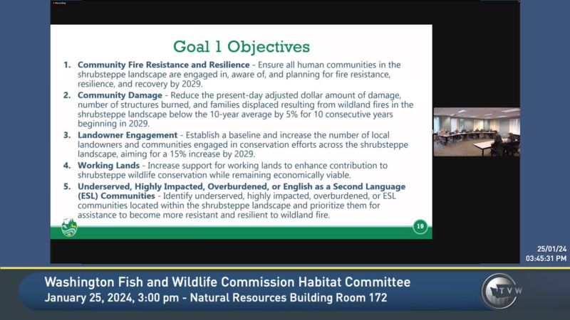 Washington Fish and Wildlife Commission Habitat Committee