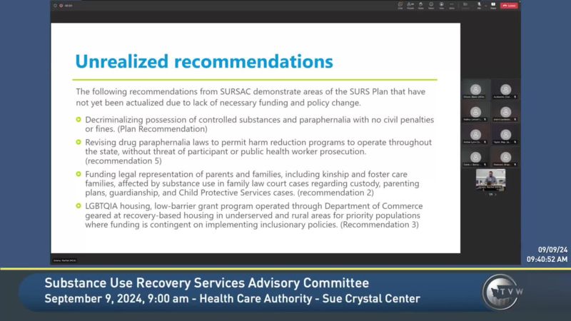 Substance Use Recovery Services Advisory Committee