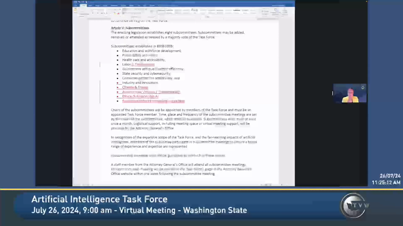Artificial Intelligence Task Force - TVW