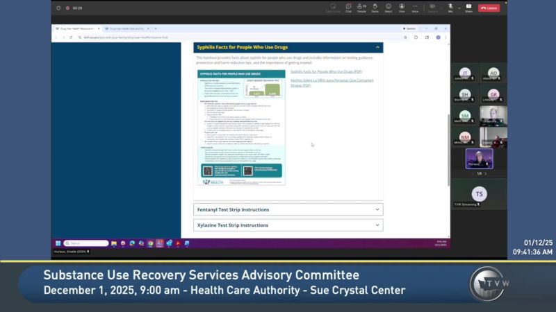 Substance Use Recovery Services Advisory Committee - TVW