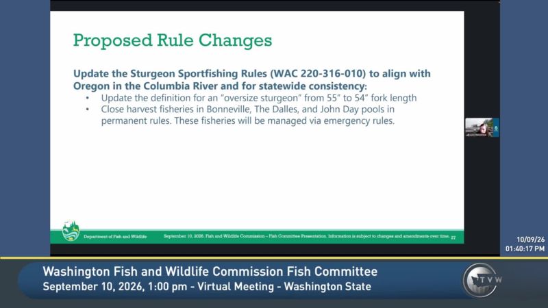 Washington Fish and Wildlife Commission Fish Committee