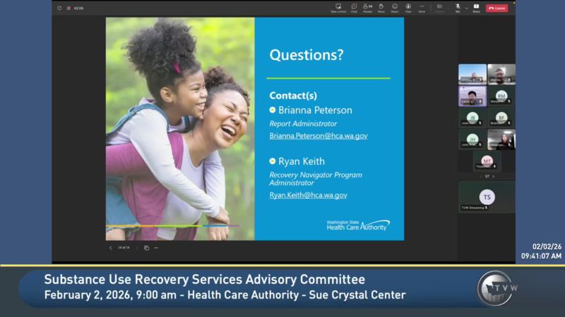 Substance Use Recovery Services Advisory Committee - TVW