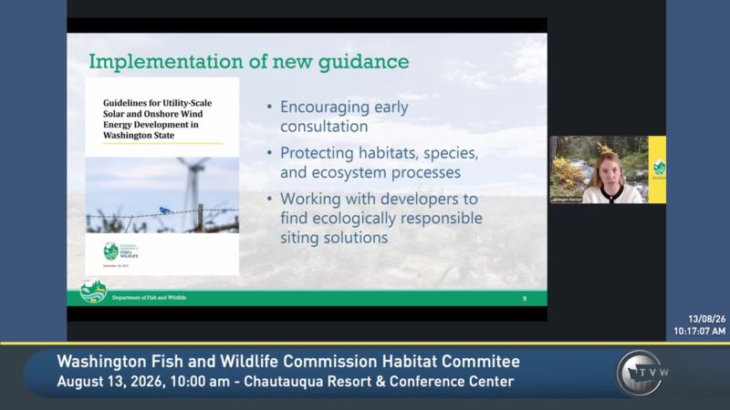 Washington Fish and Wildlife Commission Habitat Commitee